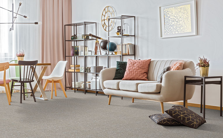 beige carpet in living room